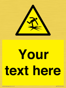 Custom warning thin ice